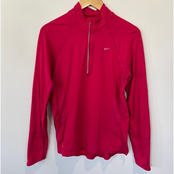 Nike Dryfit Quarter zip. Women’s size medium. Pink - Picture 1 of 4